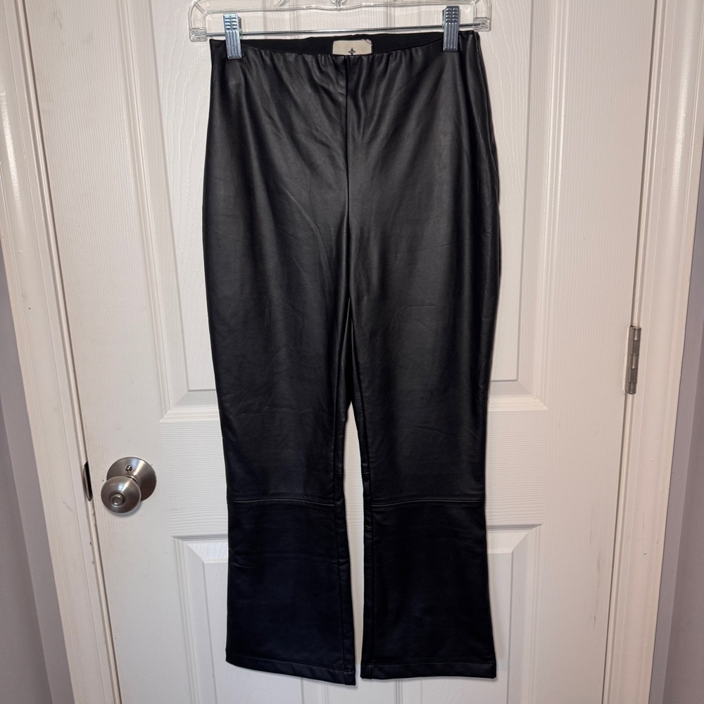 Tuckernuck Vegan Leather Kick Flare Pants